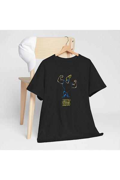 OEM Tricou barbati, negru, tematica Johnny Bravo (desene animate vintage), marimea S