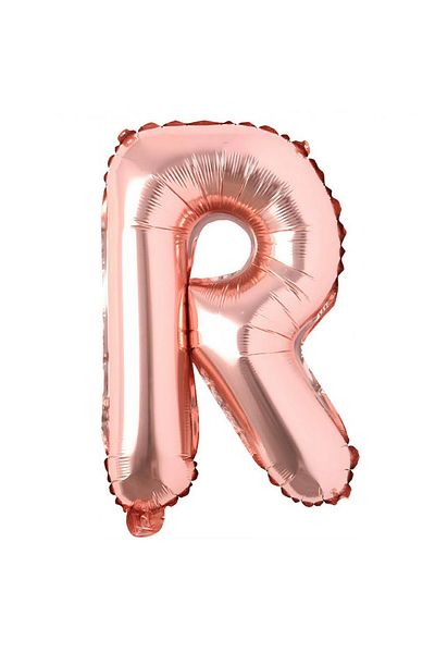 Teno Balloon in the shape of the letter R Teno®, foil, rose gold, 40 cm