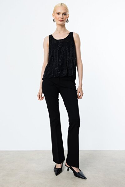 Ekol Bead Embroidered Thick Strap Blouse