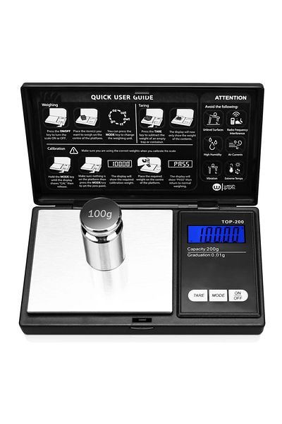 Teno Teno® Budget Scale, digital display, grammage 500 x 0.01, tare function, battery operated, black