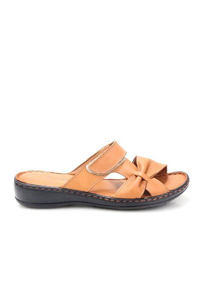 Papuçcity Ldr 03350 Women's Orthopedic Women's Leather Slippers