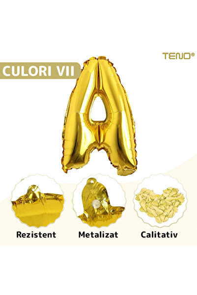 Teno Gold Letter A Foil Balloon