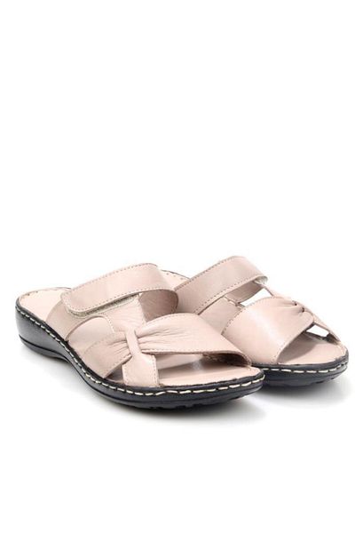 Papuçcity Ldr 03350 Women's Orthopedic Women's Leather Slippers