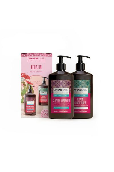 Arganicare Shampoo & Conditioner Set with Keratin and Argan Oil for all hair types, Arganicare, 400 ml x 2