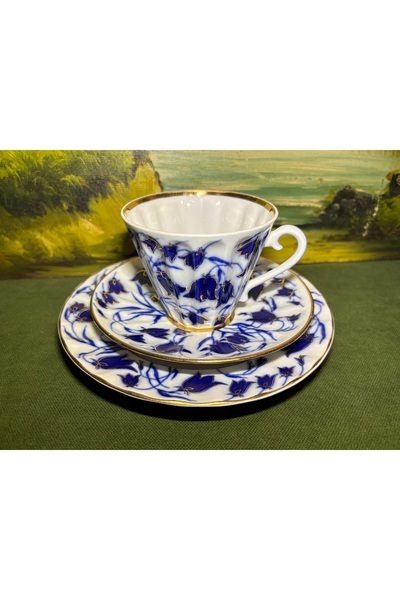 tayfuntufan antika koleksiyon rus lomonosov çay kahve fincanı fincan tabağı v...