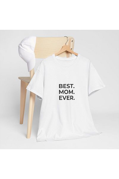 OEM Tricou personalizat pentru mama, BEST MOM EVER, alb, marimea M