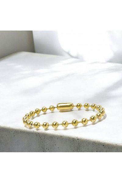 AKSESUARIM 6mm Steel Ball Chain Bracelet