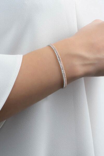 So CHIC... Çift Sıra Su Yolu 18 Ayar Mix Altın Kaplama Gümüş Ayarlanabilir Bileklik