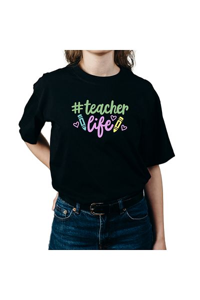 OEM Tricou personalizat pentru invatatoare/profesoare, cu mesaj haios negru, L