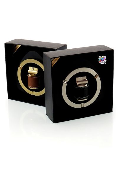 Creative Toys Set ANGMAD; 2 pieces: round ashtray and cylindrical lighter