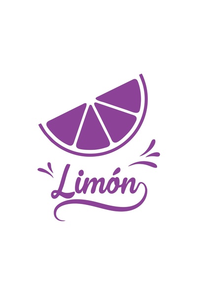 Reysa Tasarım ملصق ليمون 17x17 سم بنفسجي