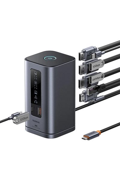 Baseus Docking station Baseus Spacemate Series 11-in-1, USB-C to 2x HDMI 4K@60Hz, 2x DP 4K@60Hz, 2x USB-A