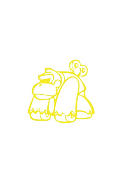 Reysa Tasarım ملصق غوريلا 17x17 سم أصفر