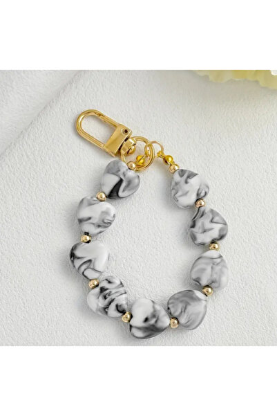 MAURA LIYUZA Resin Design Heart Keychain / Phone Chain Accessory