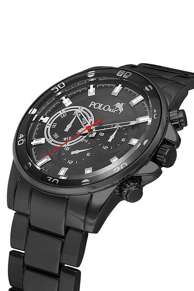 Polo Air Sport Case Classic Metal Men's Wristwatch Black Color Pl-0995E1X