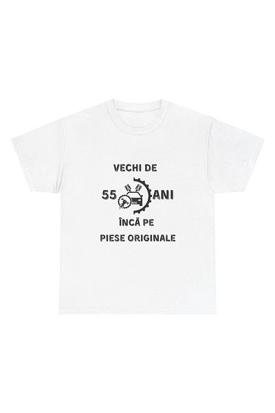 OEM Tricou personalizat barbati, negru, 55 ani si inca pe piese originale pentru aniversare, marimea XL