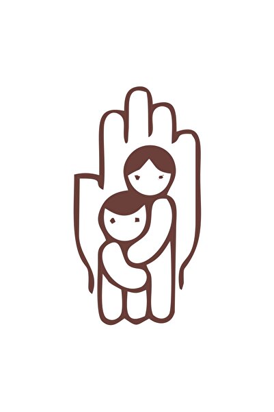 Reysa Tasarım Protect Children Sticker 17X17 cm Brown
