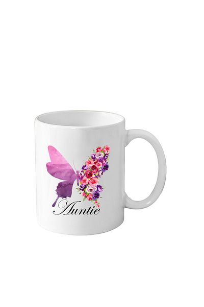 OEM Cana din ceramica haioasa pentru matusa (familie), 330 ml, alba