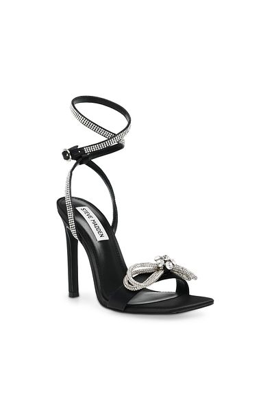 Steve Madden Unleash Black Mid-Casual Sandals For Women