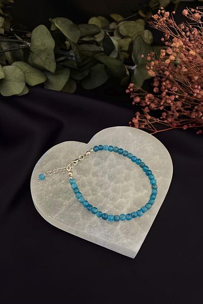 Dünya Doğal Taş Apatite Stone Bracelet