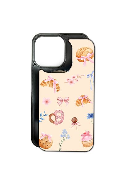 MagChange Husă de telefon pentru iPhone 14 Pro, spate interschimbabil, farfurie cu motive dulci