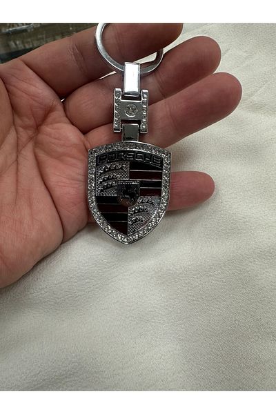 ÇELİKSİLVERTAKI Porsche Stone Premium Keychain
