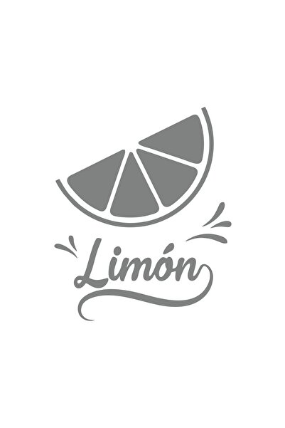 Reysa Tasarım ملصق ليمون 17x17 سم رمادي