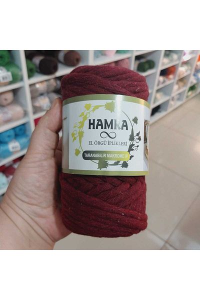 HOBİ Scan Macrame String 4 mm 250 g Burgundy