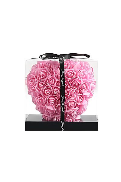 Teno Inimioara din Trandafiri de Spuma Teno®, floral roz, eleganta si naturala, nemuritoare, 17 cm