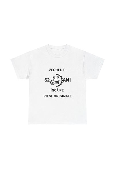 OEM Tricou personalizat barbati, negru, 52 ani si inca pe piese originale pentru aniversare, marimea M