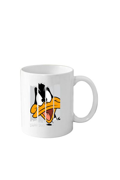 OEM Cana din ceramica haioasa desene animate vechi, 330 ml, alba, tematica Daffy Duck 2