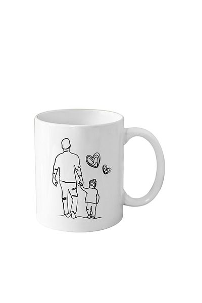 OEM Cana din ceramica haioasa, pentru tata BEST DAD EVER, 330 ml alba