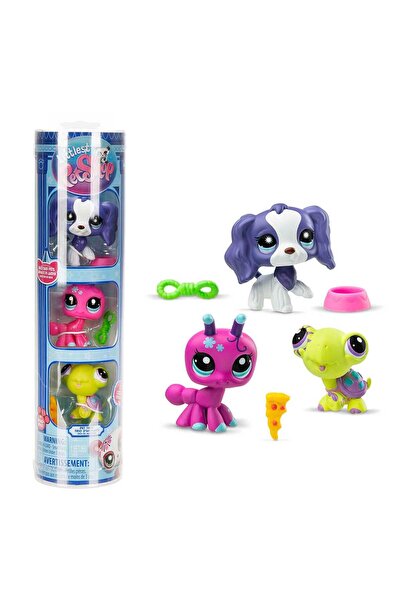 Sunman Littlest Pet Shop Minişler 3’lü Figür Seti S3 - Karınca, Mor Spanyel Köpek Ve Kaplumbağa