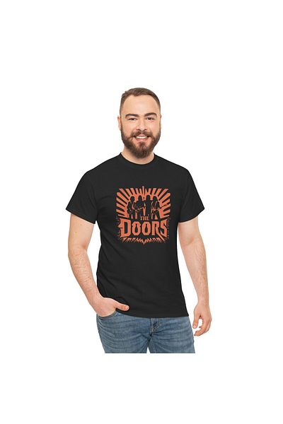 OEM Tricou personalizat Music, negru, The Doors, pasionatii de muzica, marimea L