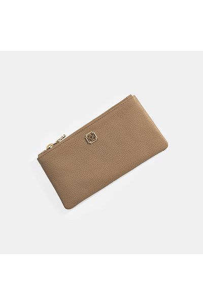 Desa Women's Mink Zippered Leather Wallet