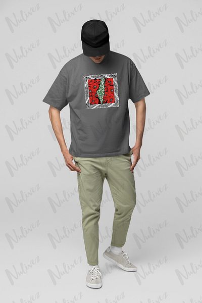 Nulivez Palestine Design Printed High Quality Compact Unisex Oversize T-Shirt