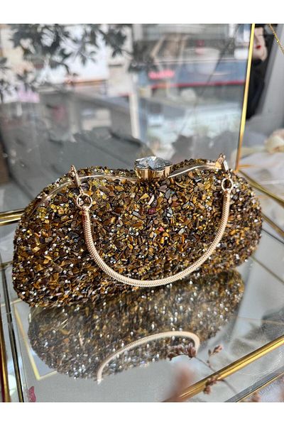 Blacktavern Copy - Sparkling Evening Dress Bag with Large Stones