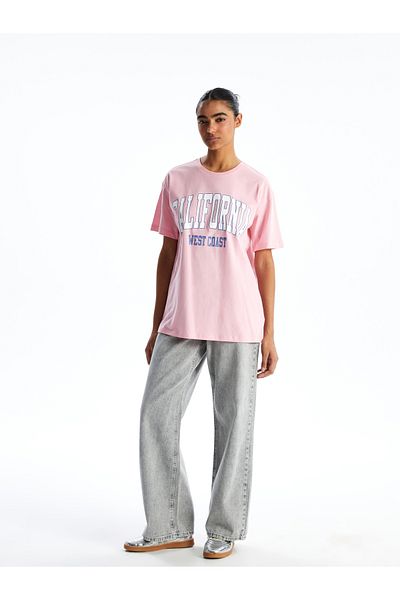 LC Waikiki Tricou de damă cu imprimeu cu gât crew