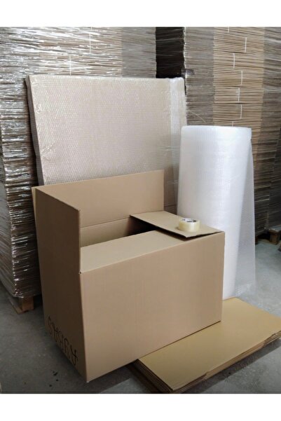 aybaş kağıtçılık Kutu Koli Boş Karton 80x50x50 Büyük Boy 2 Li Adet Çift Oluklu Büyük Boy