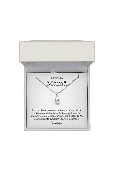 The Jewel Heart Eternal Love Necklace for Mom – 925 Silver, LED Gift Box