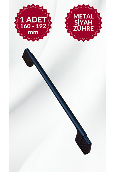 MKLAKS 192.160MM ZÜHRE Alüminyum Metal KULP (SİYAH) Mobilya Mutfak Çekmece Do...