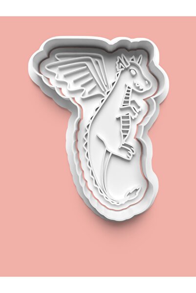 AKTASTORE قالب كوكي التنين وقالب عجينة السكر