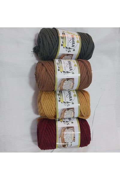 HOBİ Mixed Color Screening Macrome Thread 3 - 5 - 4 Pcs