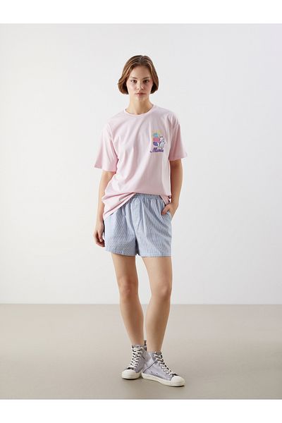 LC Waikiki Γυναικείο μπλουζάκι Crew Neck Marie με στάμπα