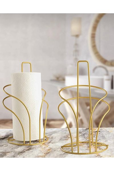 heybecollection Metal Gold Yellow Napkin Holder