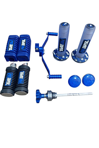 Protaper CG KUBA FALCON ÖN BASAMAK ARKA BASAMAK VİTES PEDALI YAĞ ÇUBUGU ELCİK VE REFLEKTÖR MAVİ