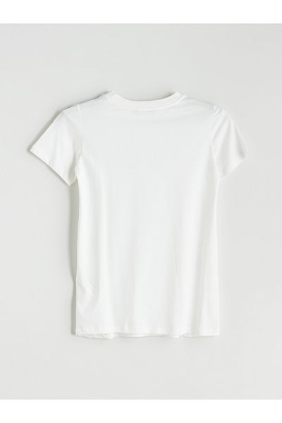 LC Waikiki Tricou de damă cu decolteu cu panglică imprimat