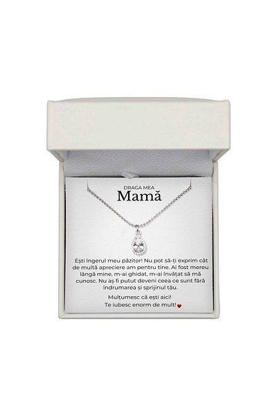 The Jewel Heart For My Mother – Eternal Love Necklace, 925 Silver, Elegantly Packaged, LED Box