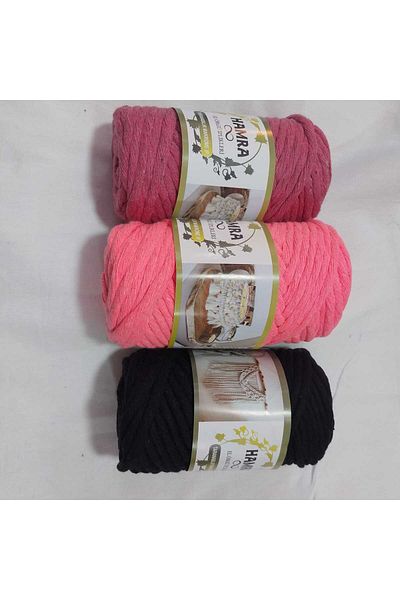 HOBİ Mixed Color Screening Macrome Thread 3 - 5 - 4 Pcs