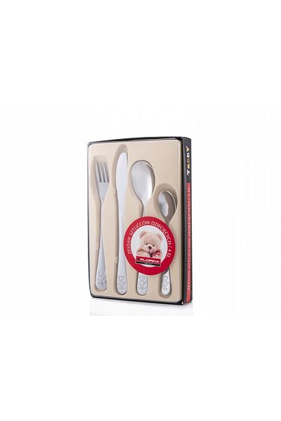 FLORINA Set of 4 children's cutlery Tedy, stainless steel, 4 mm